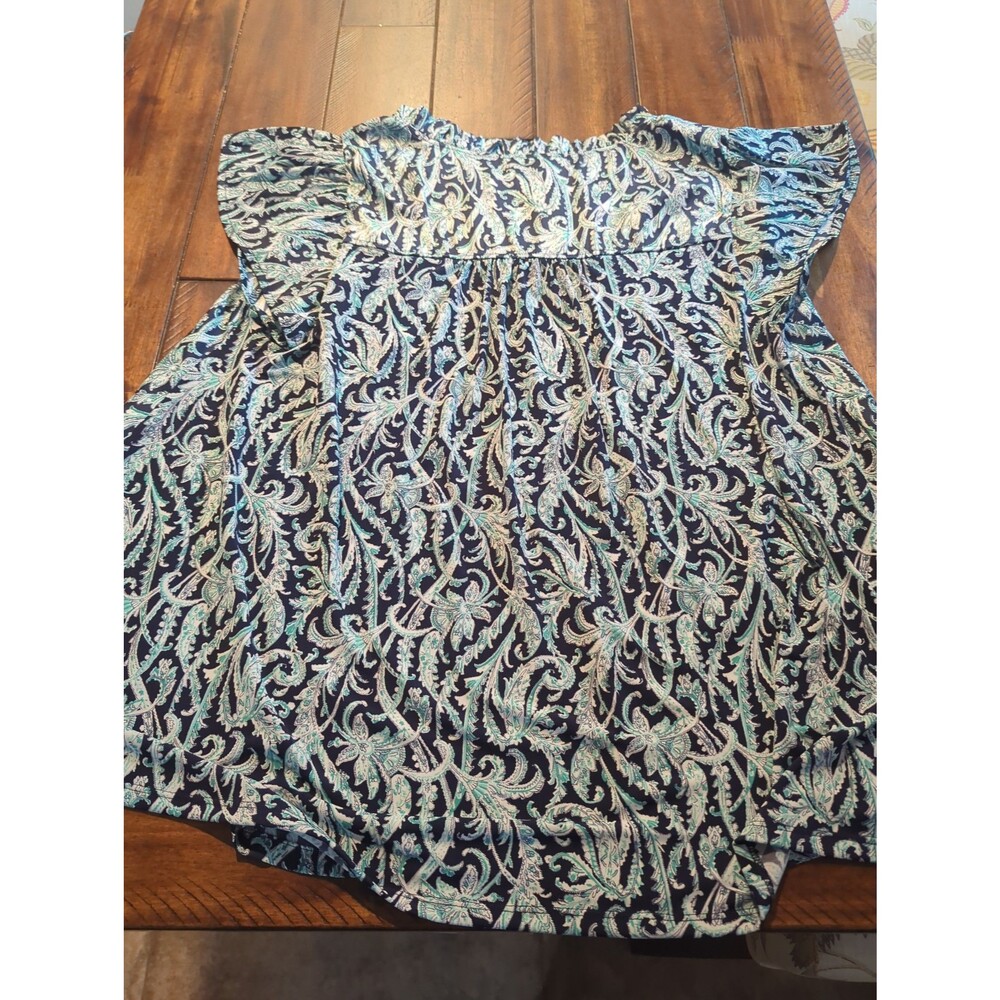 Lane Bryant Paisley blouse brand new with tags size 18/20 flutter sleeves plus - Picture 11 of 11